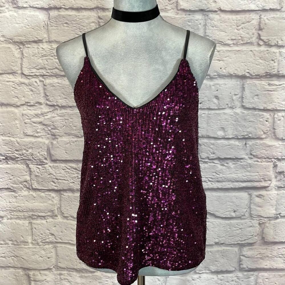 Express bright fuschia sequins through